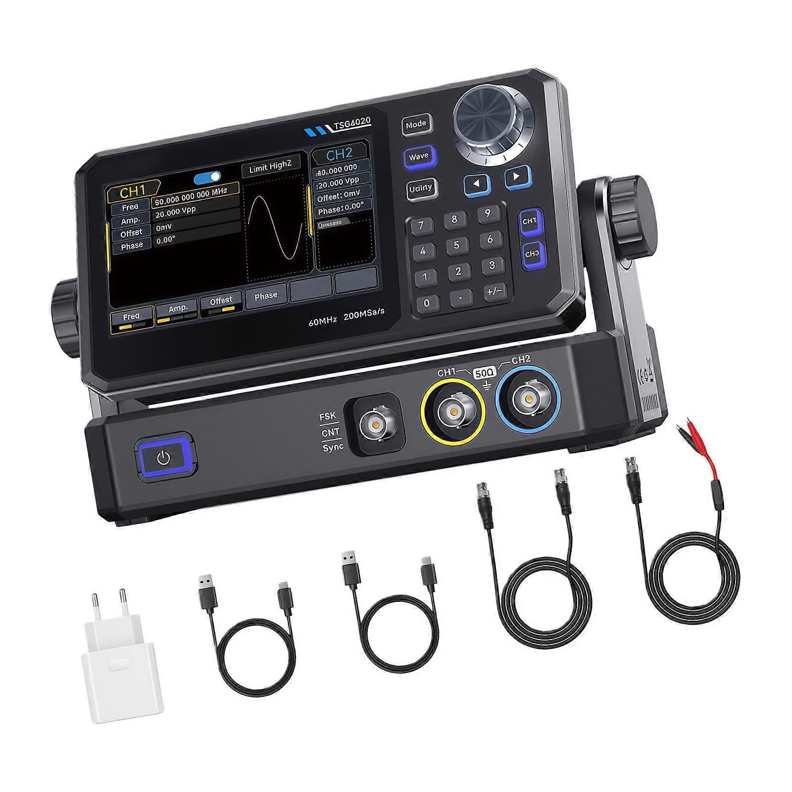 4.3in Touch Display Function Arbitrary Waveform Signals Generator TSG6020 TSG3020 60MHz/30MHz 200MSa/s Signals Generator Multicolor