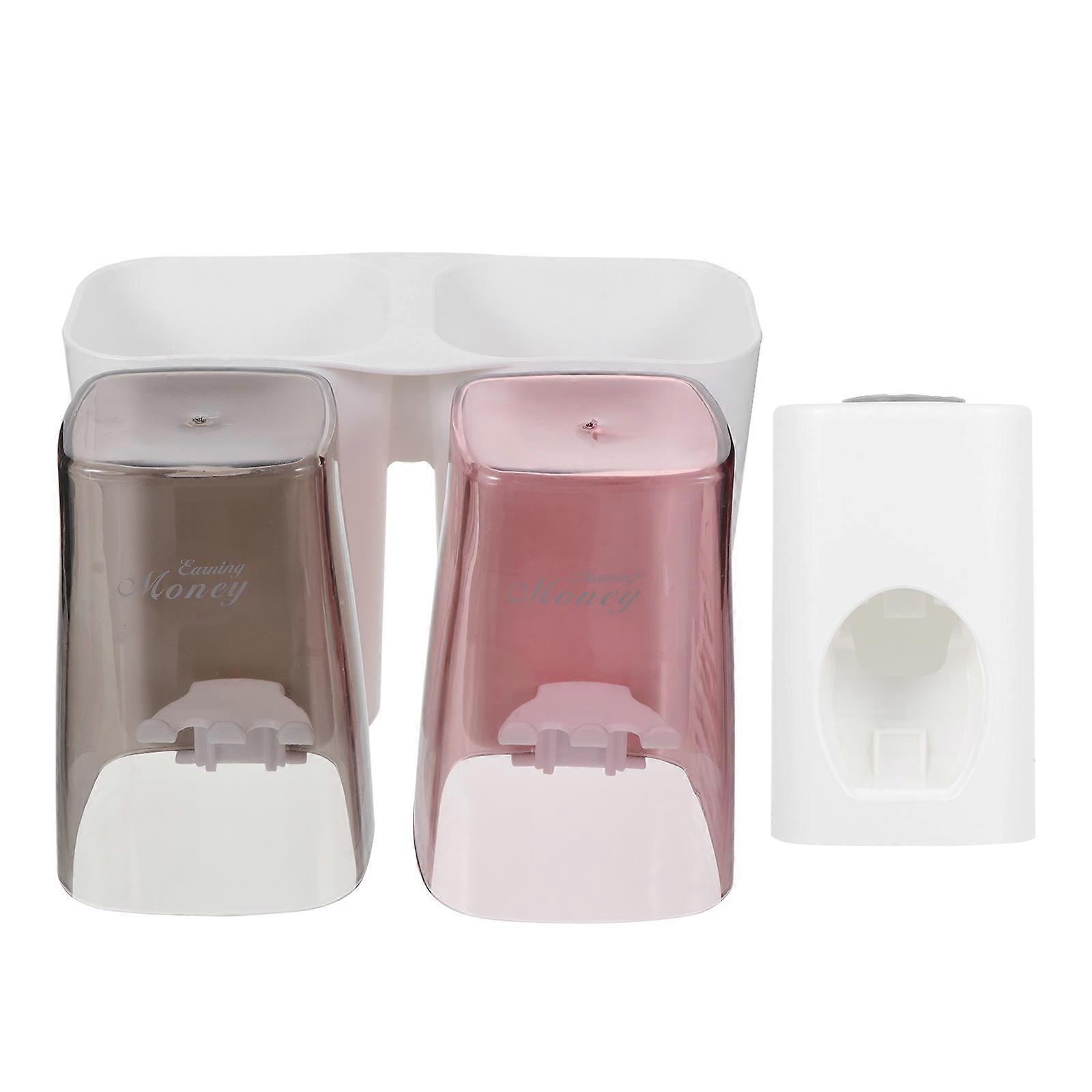 Creative Bathroom Rack Toothbrush Toothpaste Storage Set 3Pcs for Home