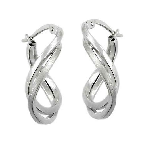 Creole earring 24x4mm oval matt rhodium plated silver 925, SKU: GL_93304