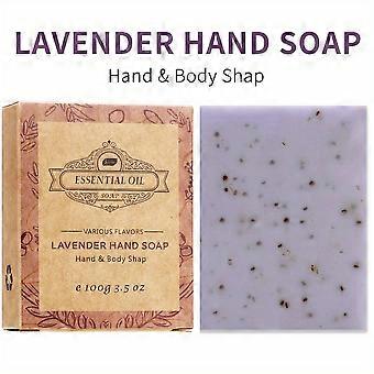 Lavender Hand Soap Gift Set, Vintage Handmade Soap with Essential Oil, Natural Plant Particles, Body Soap in Paper Box