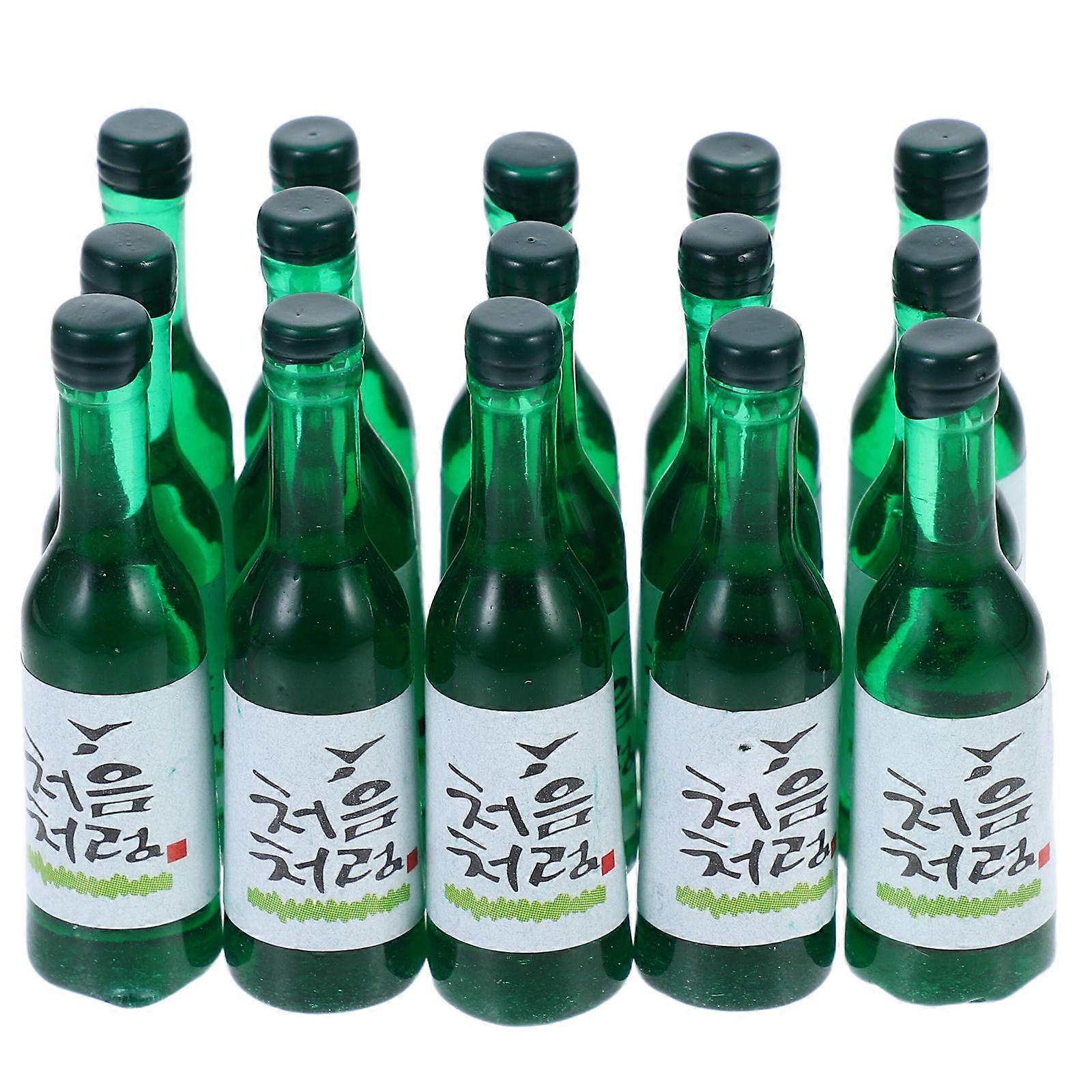 15st Mini Koreanska Risvinflaskor Mini Vinflaskor Statyer Verklighetstrogna Vinflaskor Mini Husinredning