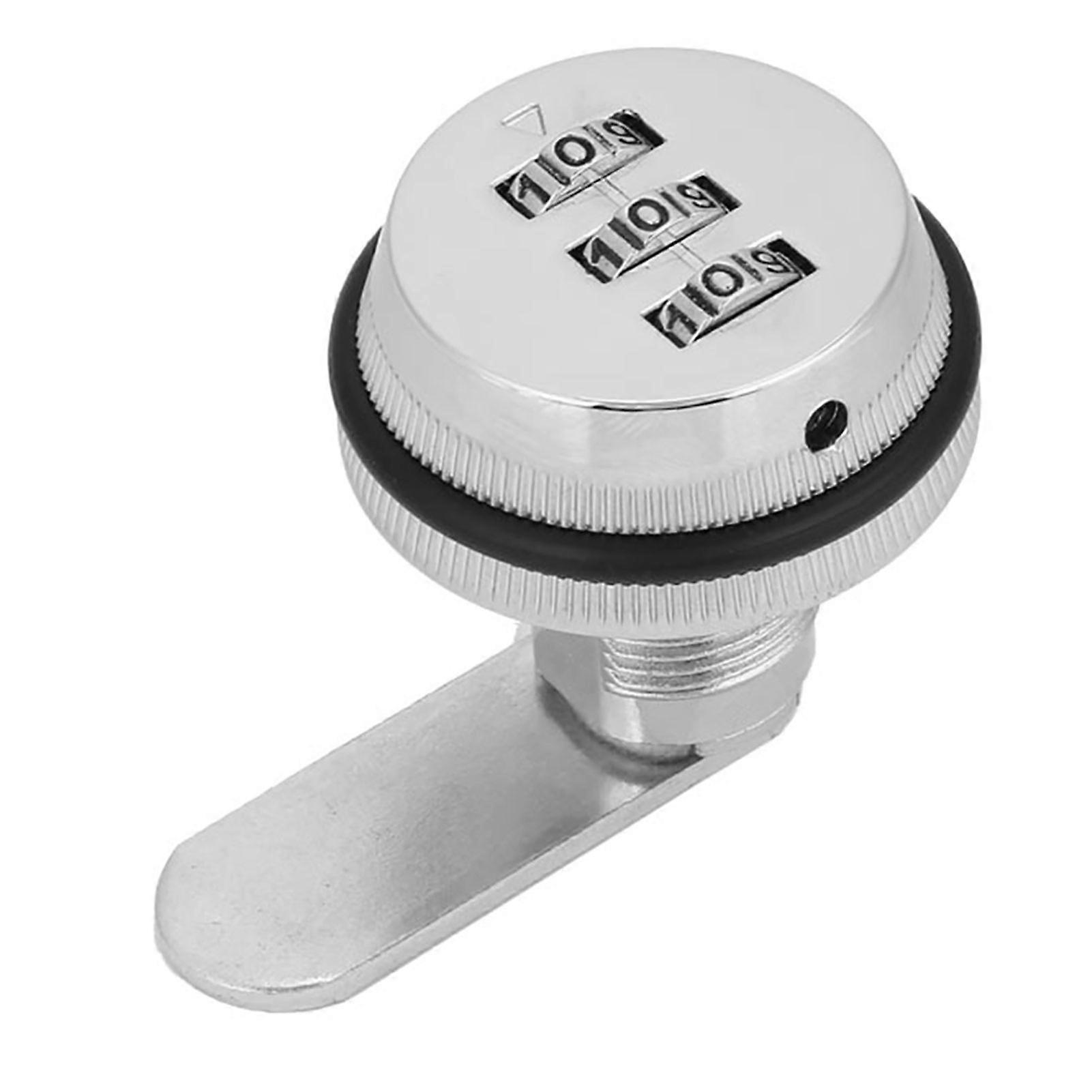 Zinc Alloy Password Combination Camlock Locker Three digit Pass Code Protector(Silver)