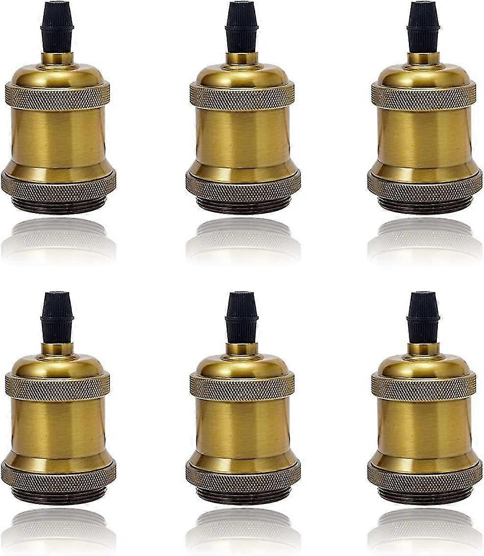 Led Lighting 6 Pack E27 Vintage Light Bulb Solid Ceramic Socket Lamp Holder Retro Edison Screw Light Bulb Adapter Socket