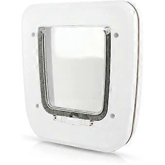 Smart Cat Flap 4 Position Locking Katzenklappe Kleintier Haustier Türen Einfach zu installieren