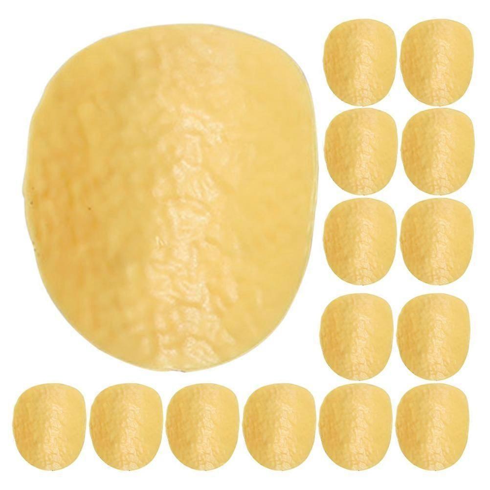 Simulation Potatoes Chips for Party Use 30Pcs Yellow Plastic Models