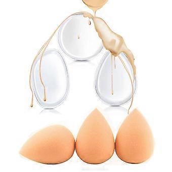 Makeup Sponge Set with 3 Silicone and 3 Foam Blenders for Smooth Finish, Includes Travel Bag
