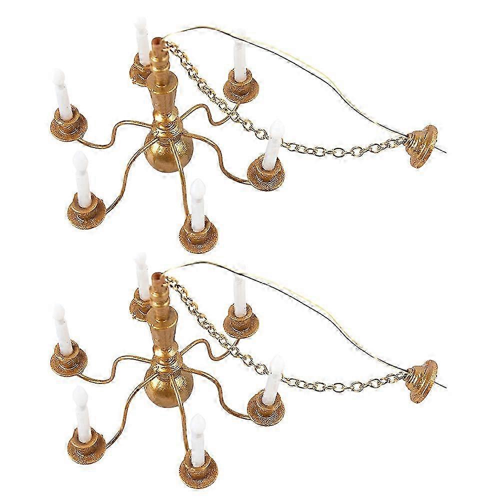 2pcs Tiny Ceiling Lamp Mini Luminous Ceiling Lamp Sand Table Building DIY Material