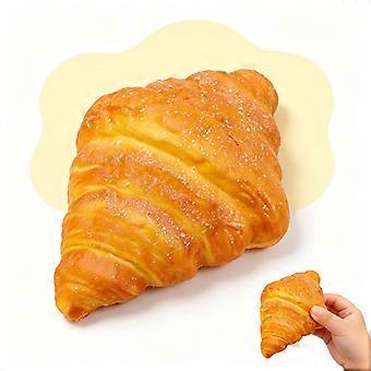 Squishy,Slow Rising Squishy Stress Relief Artificial Croissant Fake Bread Realistic Faux Pastry Simulation Dessert Model Soft PU Material Photo Prop B