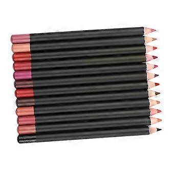 12-teiliges Set wasserfester, matter Lipliner für Damen, langanhaltender, wischfester Lippenkonturenstift