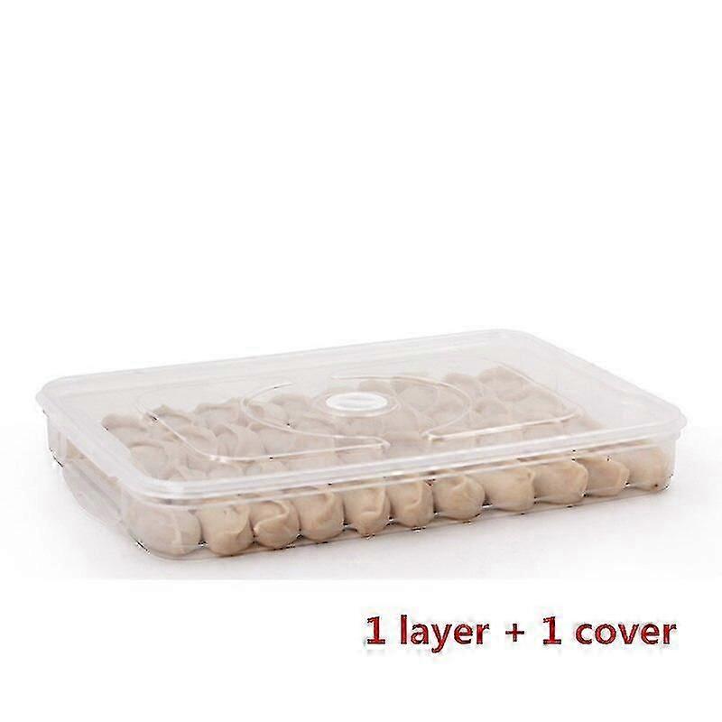 Refrigerator food storage box multi-layer stackable fresh-keeping box with lid dumpling rack