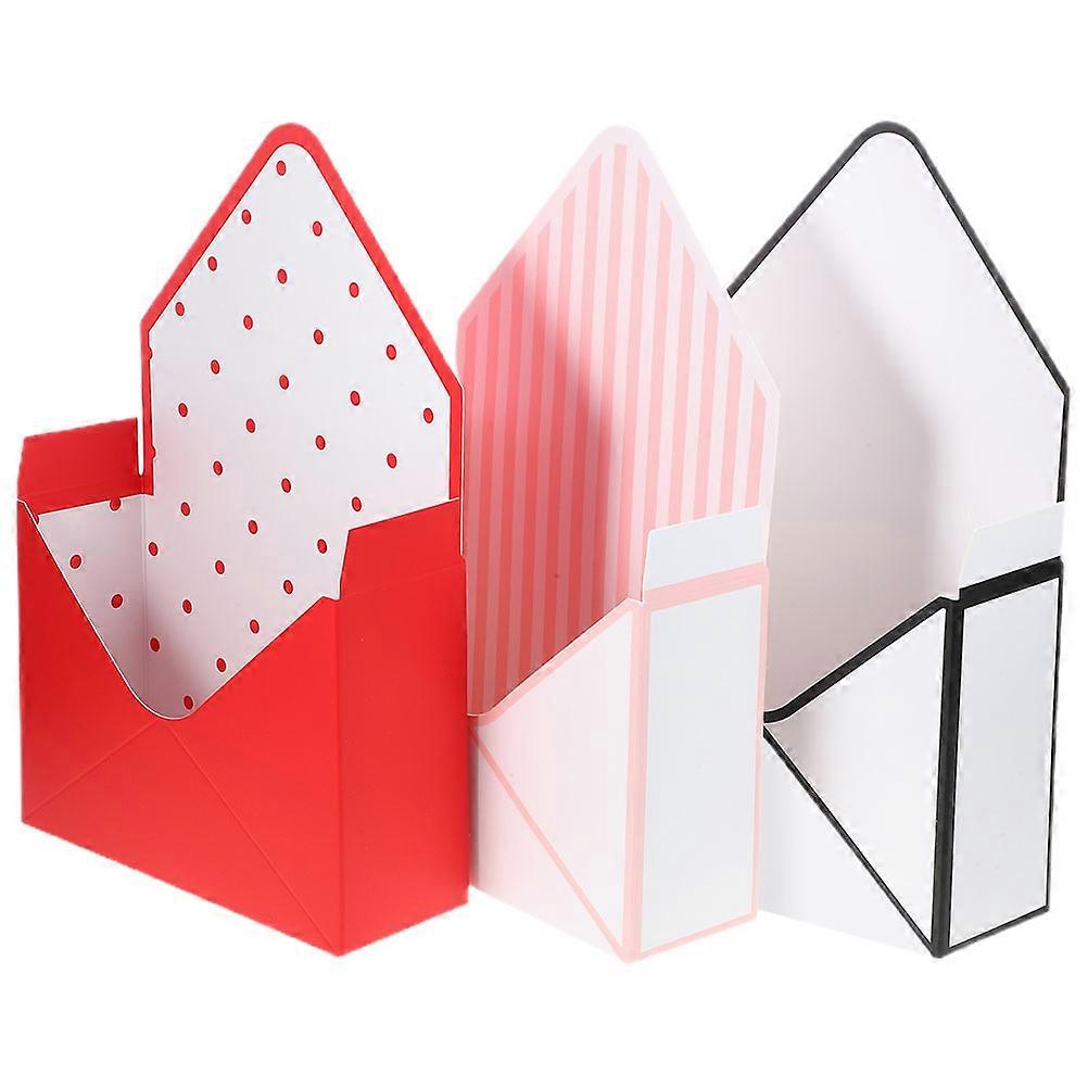 3Pcs Flower Wrapping Boxes Flower Packing Box Envelop Shape Flower Boxes