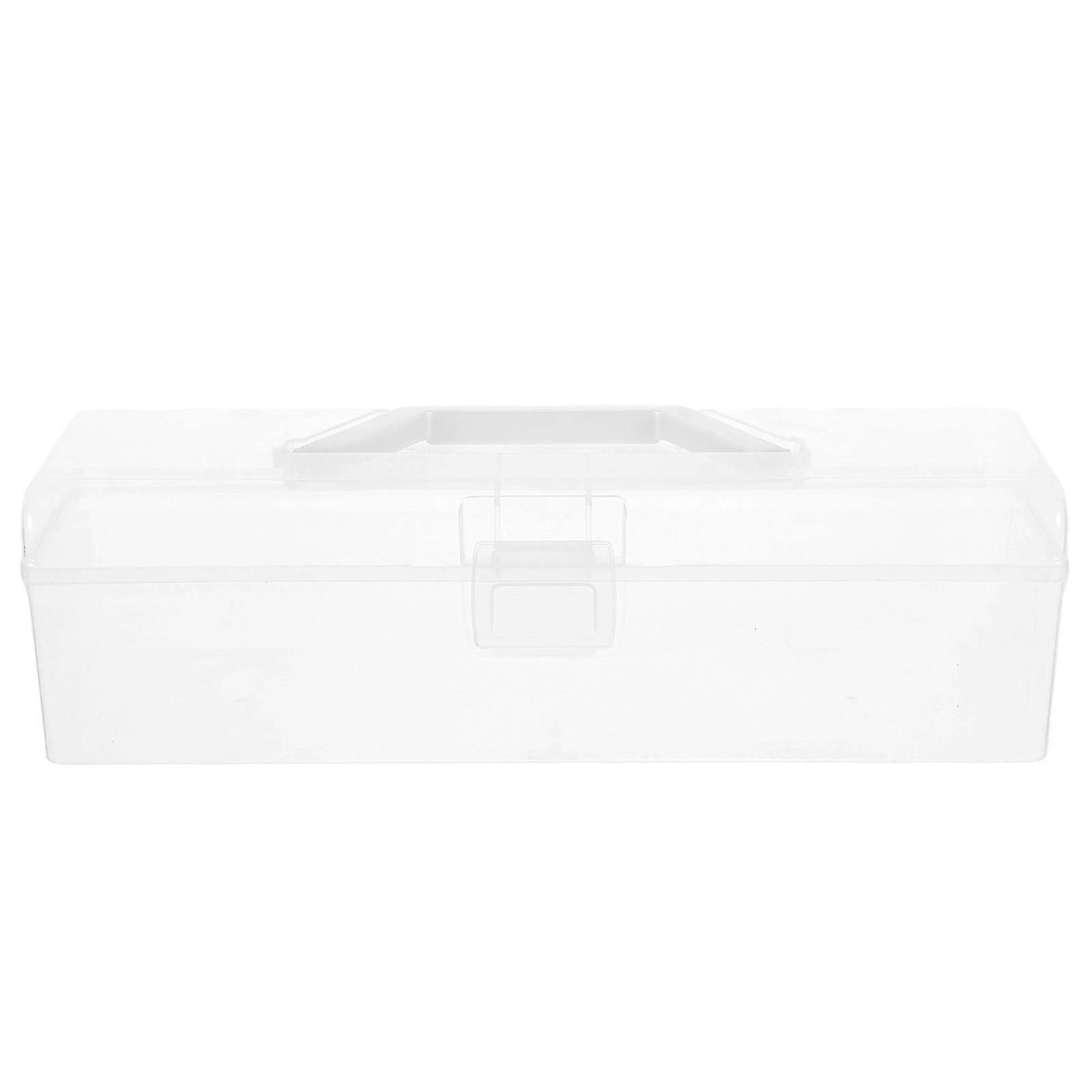 Transparent Tool Box Plastic Storage Bin compatible with Sewing Organizer