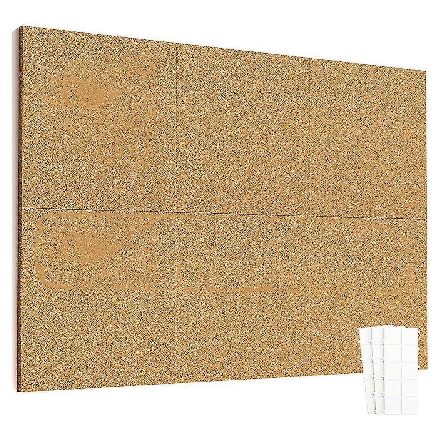 Azulejos de cortiça de 12 polegadas x 12 polegadas, pacote com 6 placas de cortiça para parede