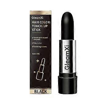 GleamXi Haarfarbkorrekturstift (Schwarz) Für die tägliche Haarfarbmodifikation, für eine natürliche, glatte und gleichmäßige Deckkraft.