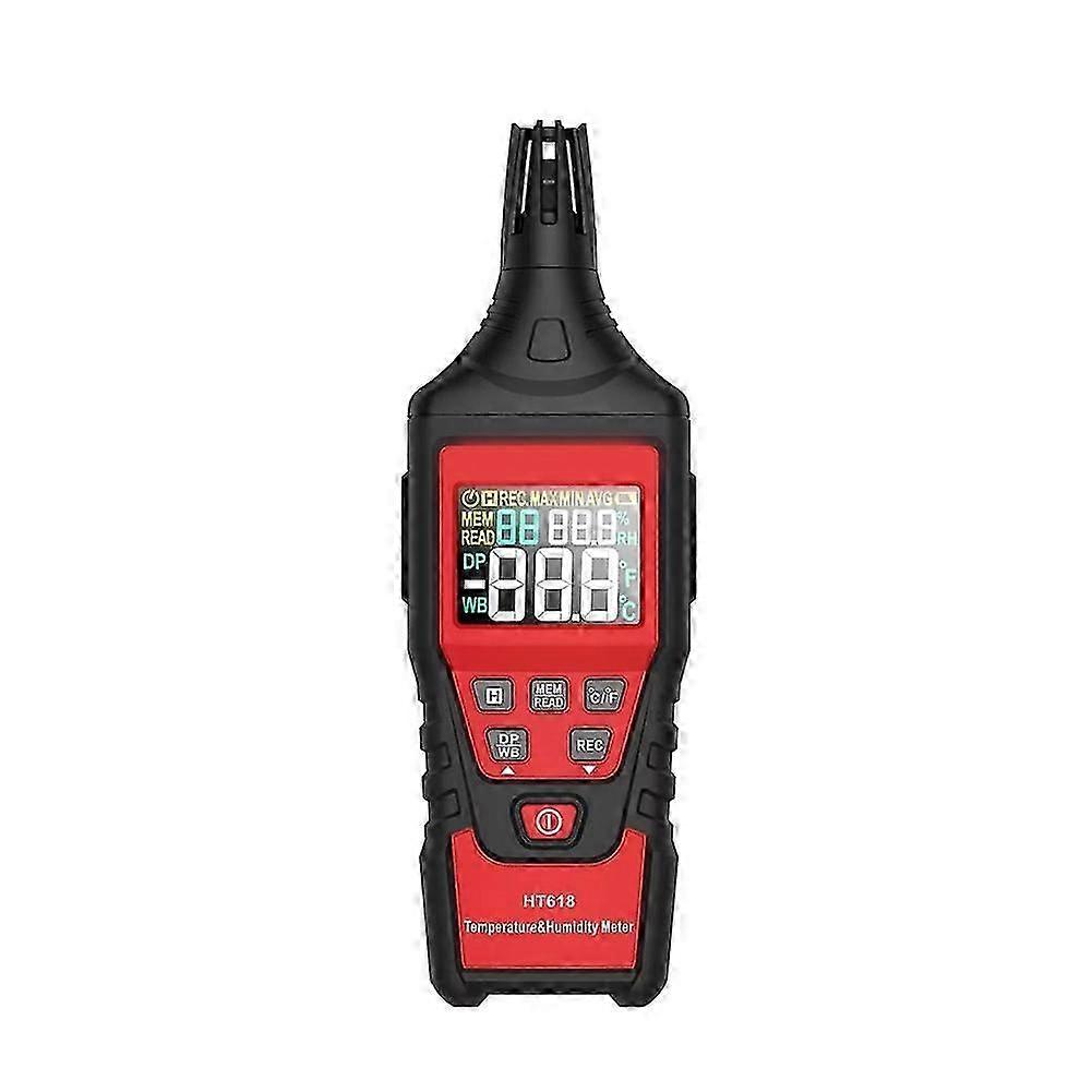Digital Psychrometer Thermometer Hygrometer with Backlight Temperature and Humidity Meter with Dew Point