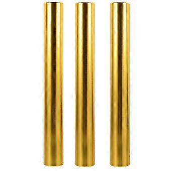 3Pcs Aluminum Alloy Relay Baton for Kids Golden Field Race Accessories