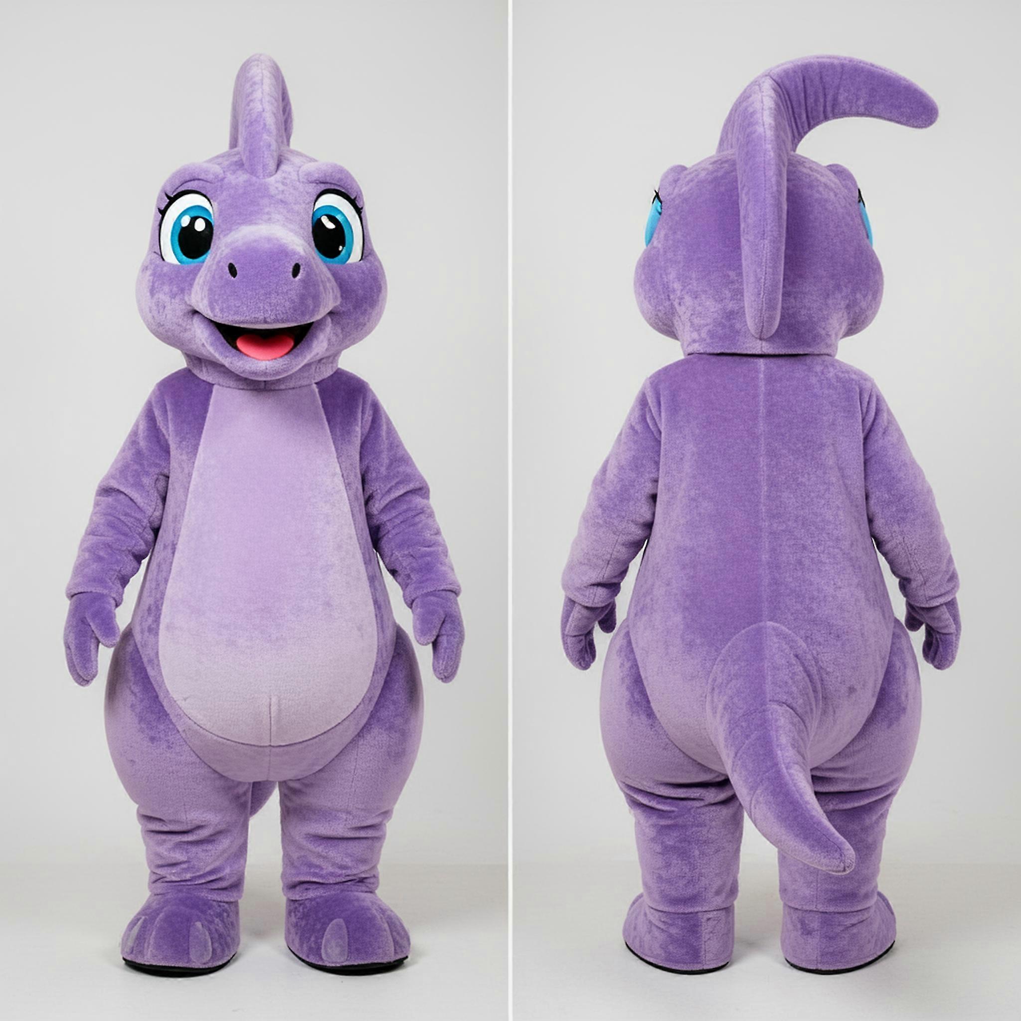 MASTICOT Lavender Rounded Parasaurolophus Mascot