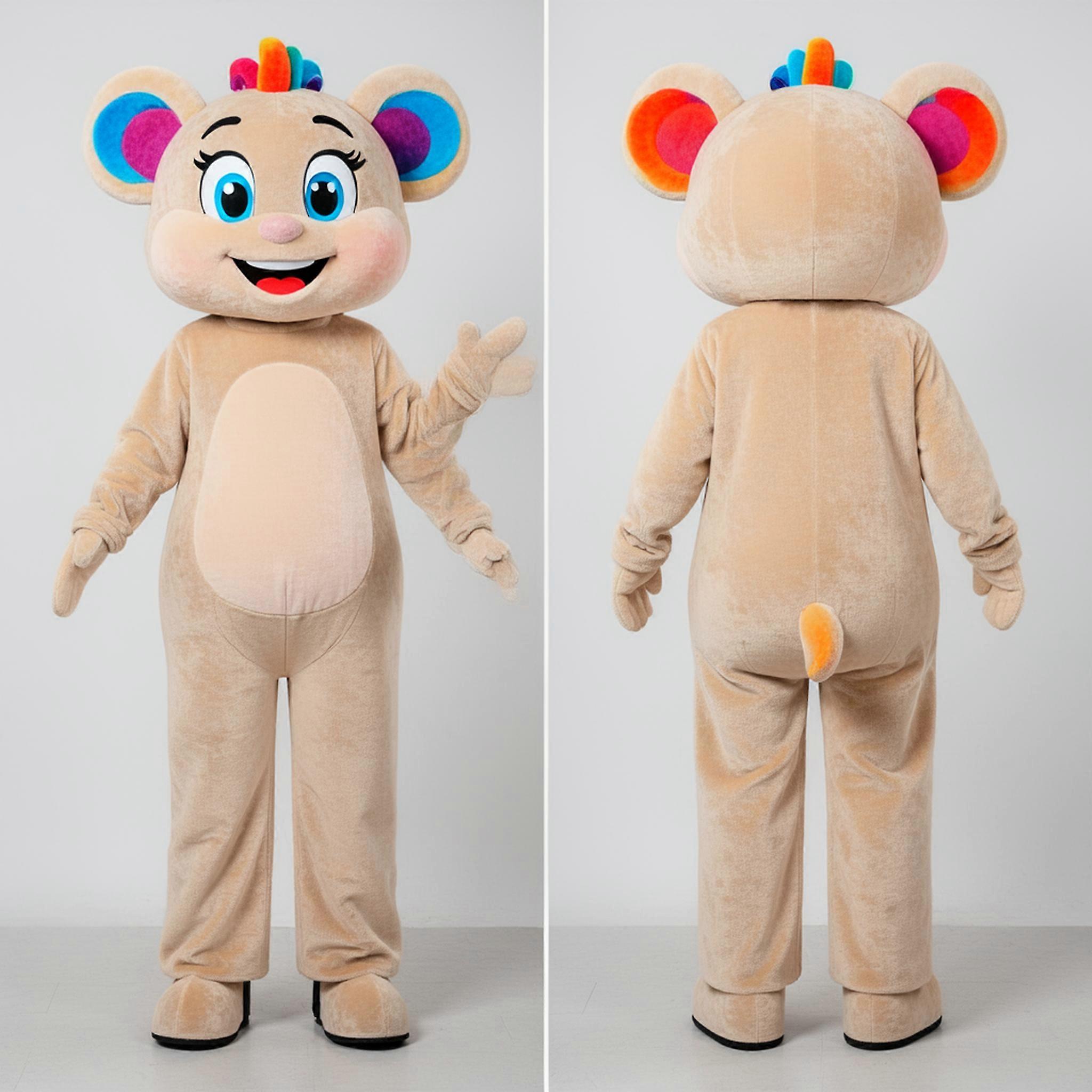 MASTICOT Beige Friendly Giant Stilt Walker Mascot