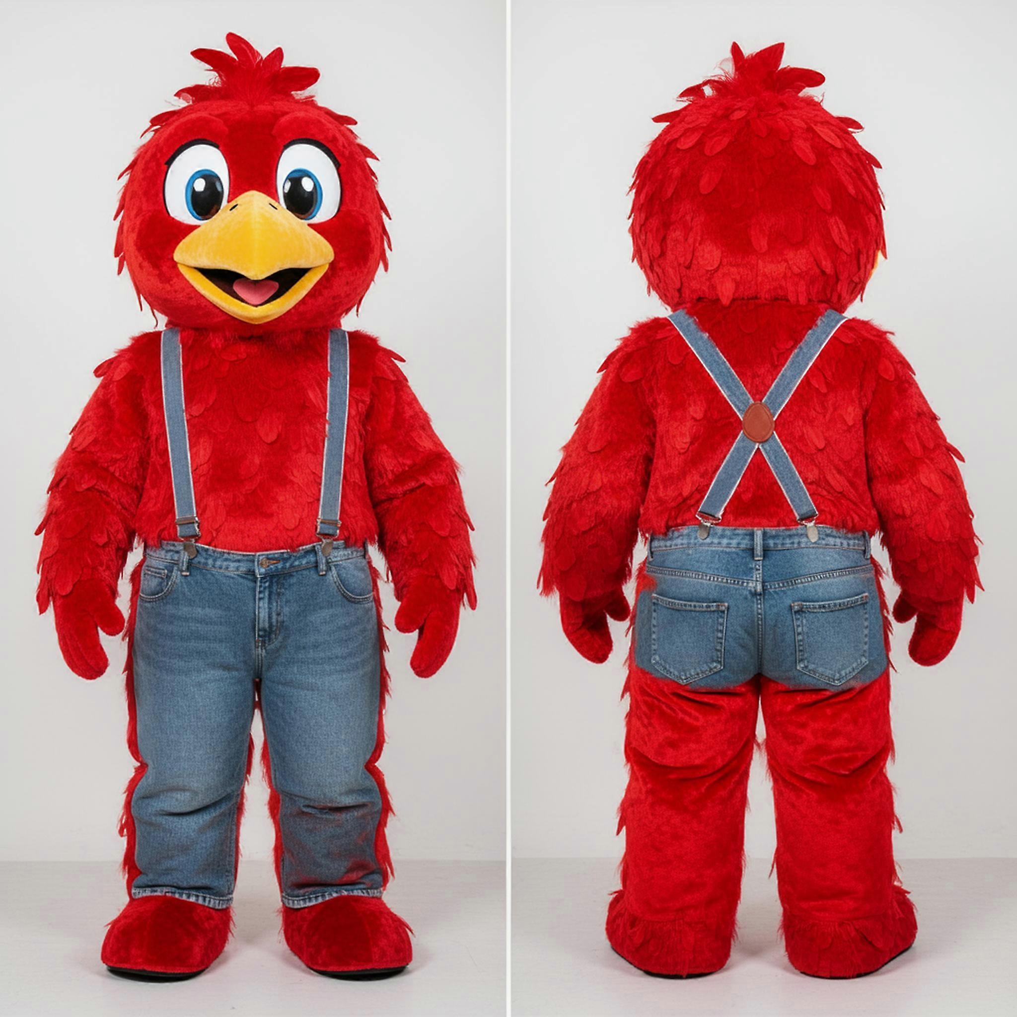 MASTICOT Vibrant Feathered Peacock Mascot