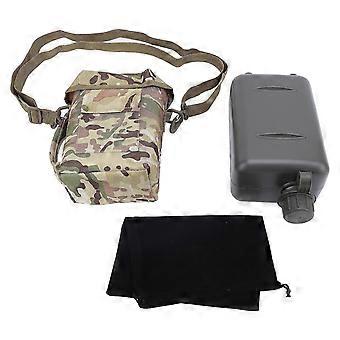2L Water Bottle with Waist Carrying Bag Large Capacity Leakproof PVC Water Jug compatible with Outdoor Sports Travel Camouflage