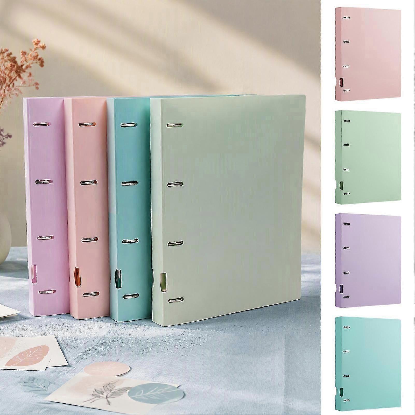Macaron Document Folder  4 Hole PP File Bag  for Organizing Papers & Notes