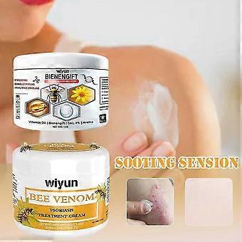 Crème au venin d'abeille pour soulager les rougeurs et le psoriasis, crème anti-démangeaisons pour tous types de peau. C8 (1/3/5 pièces)