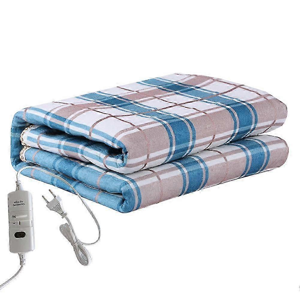 Electric Blanket Single Bed - Striped Pattern Slide Control Heated Warming Pad ICF