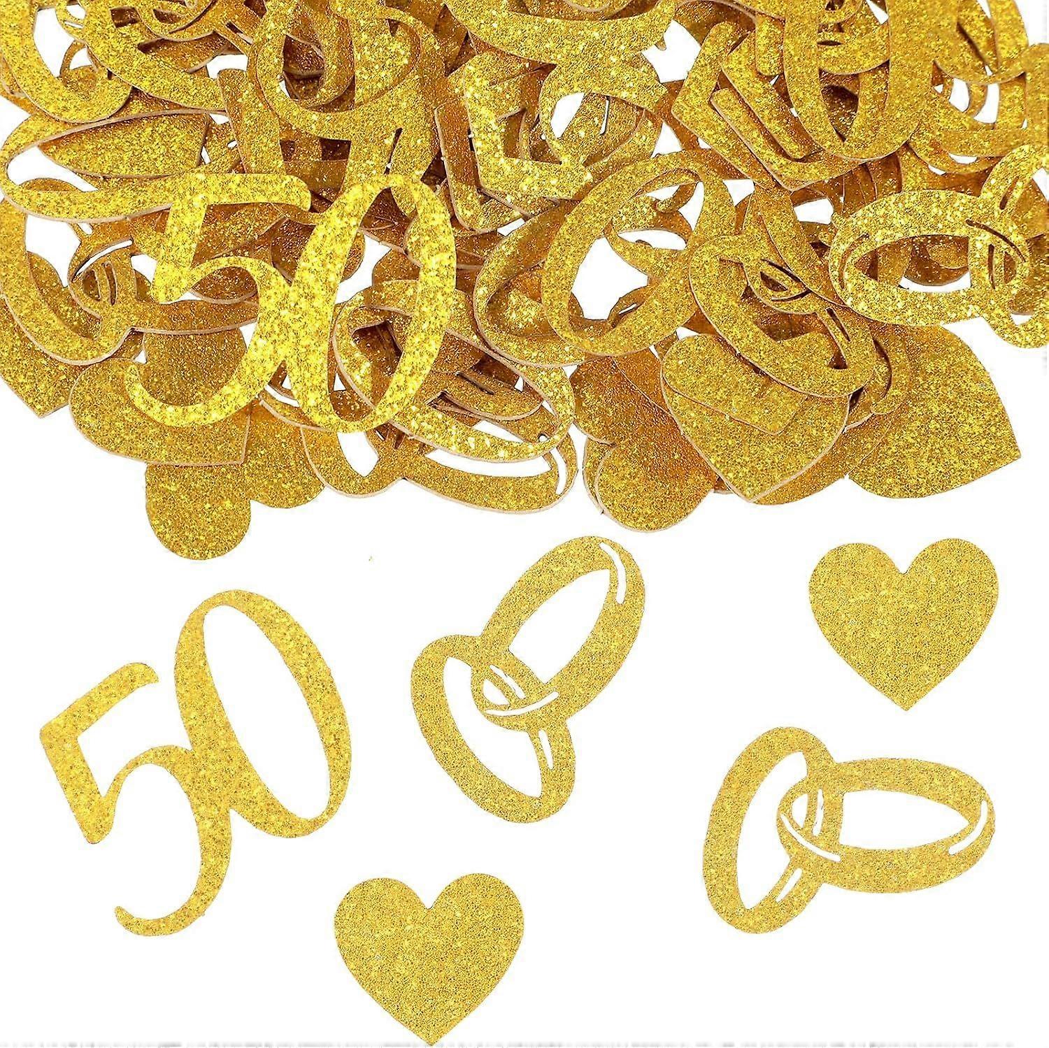 100pcs 50th Wedding Anniversary Confetti