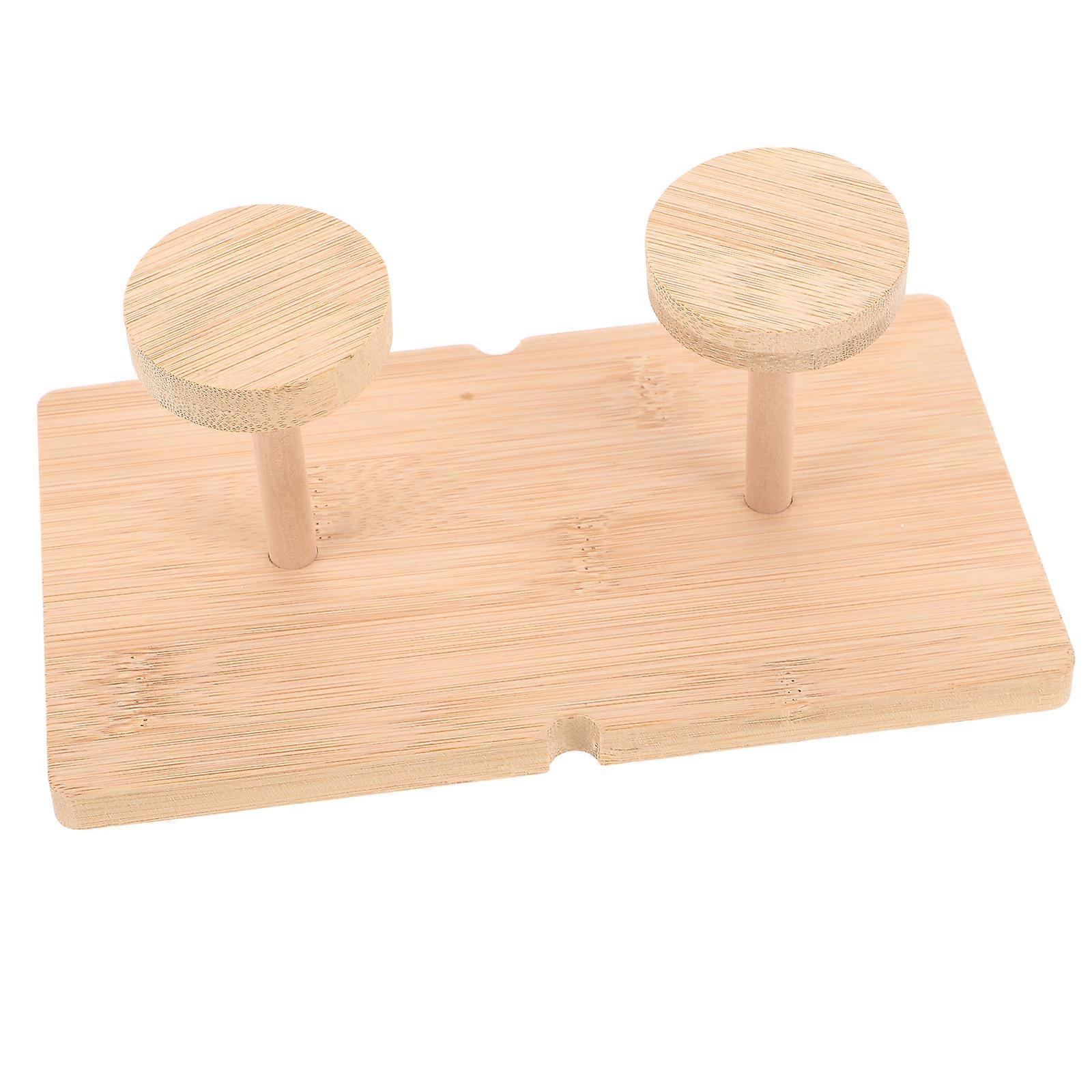 Paper Holder Bamboo Storage Rack for Storage 3Pcs Stackable Organizer