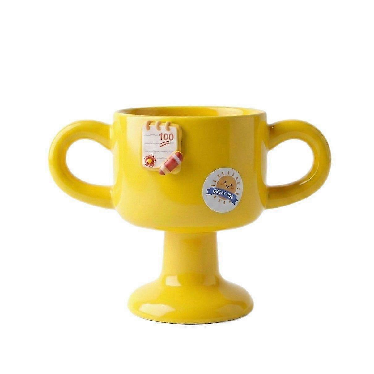 Double-Handle Trophy Ceramic Mug