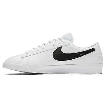 Nike Blazer Lthr Leather Slip Resistant Lightweight Non slip Lightweight Low top Skateboard Shoes Men's Black White AO2788-101