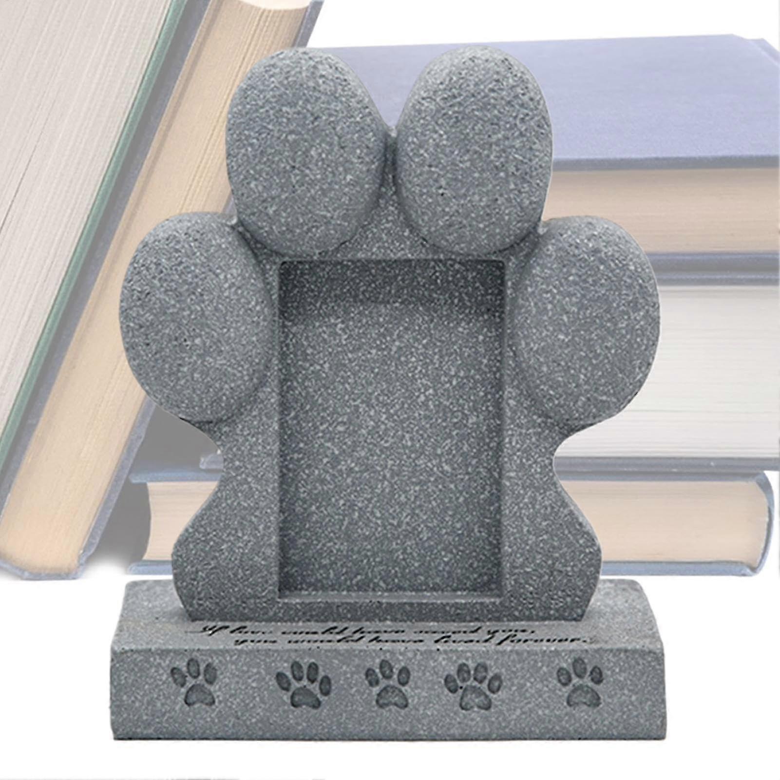 Compact Engraved Paw Memorial Stone