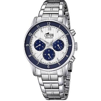 Lotus chrono Quartz Analog Man Watch with 18579/2 Stainless Steel Bracelet