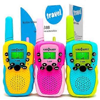 3 Pack Kids Walkie Talkies 3 Mile Range 22 Channels Yellow Toys for Boys and Girls Outdoor Play