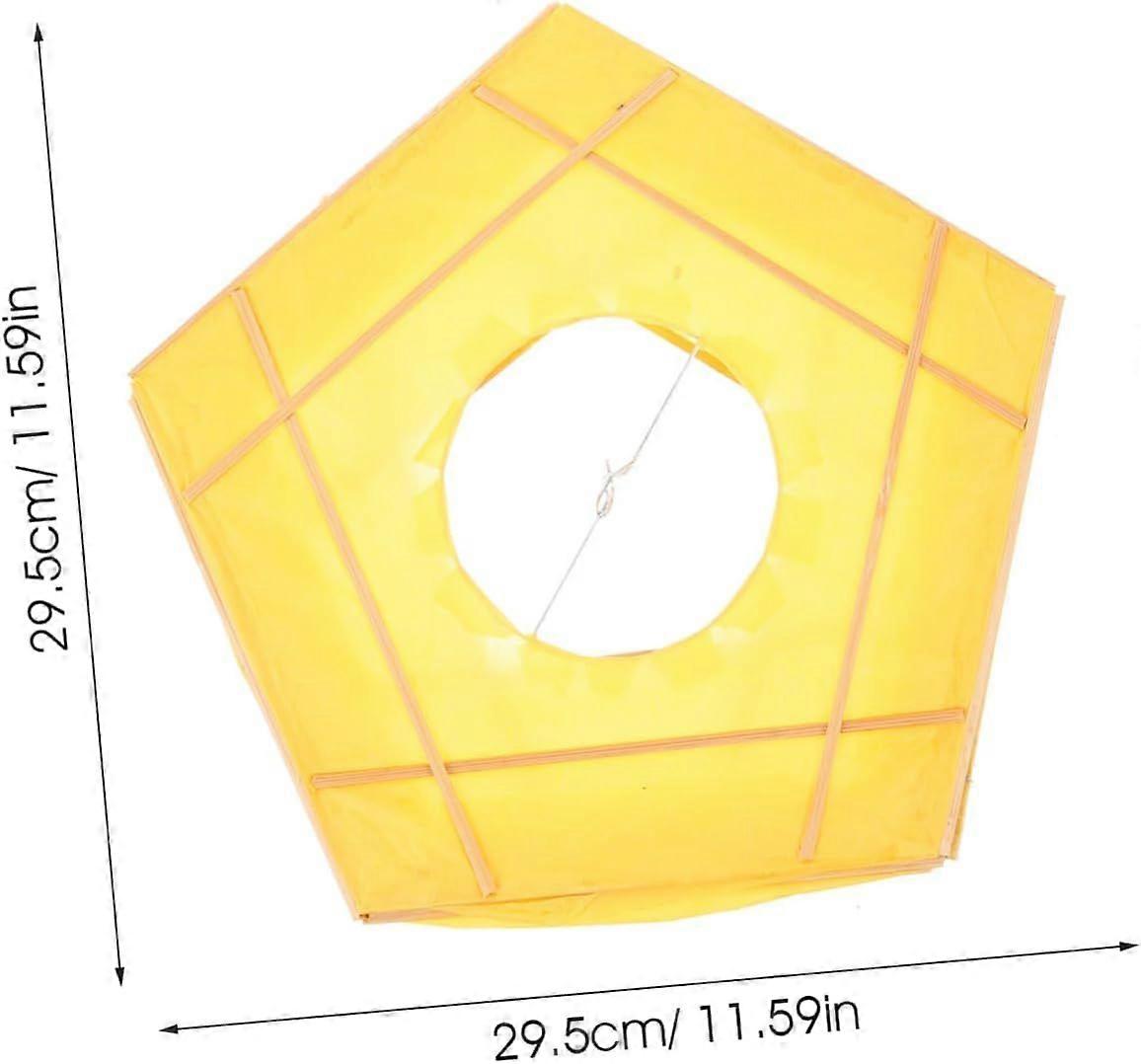Foldable Square Paper Lampshade Ceiling Light Cover Yellow