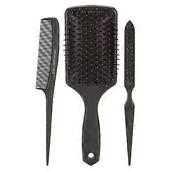 2026 Best 3pcs Hair Comb Set, Nylon and ABS Hair Brushes, Detangling Styling Tools, Scalp Massage, Ergonomic Non-Slip Handle, Pointed Tail Comb for Ha