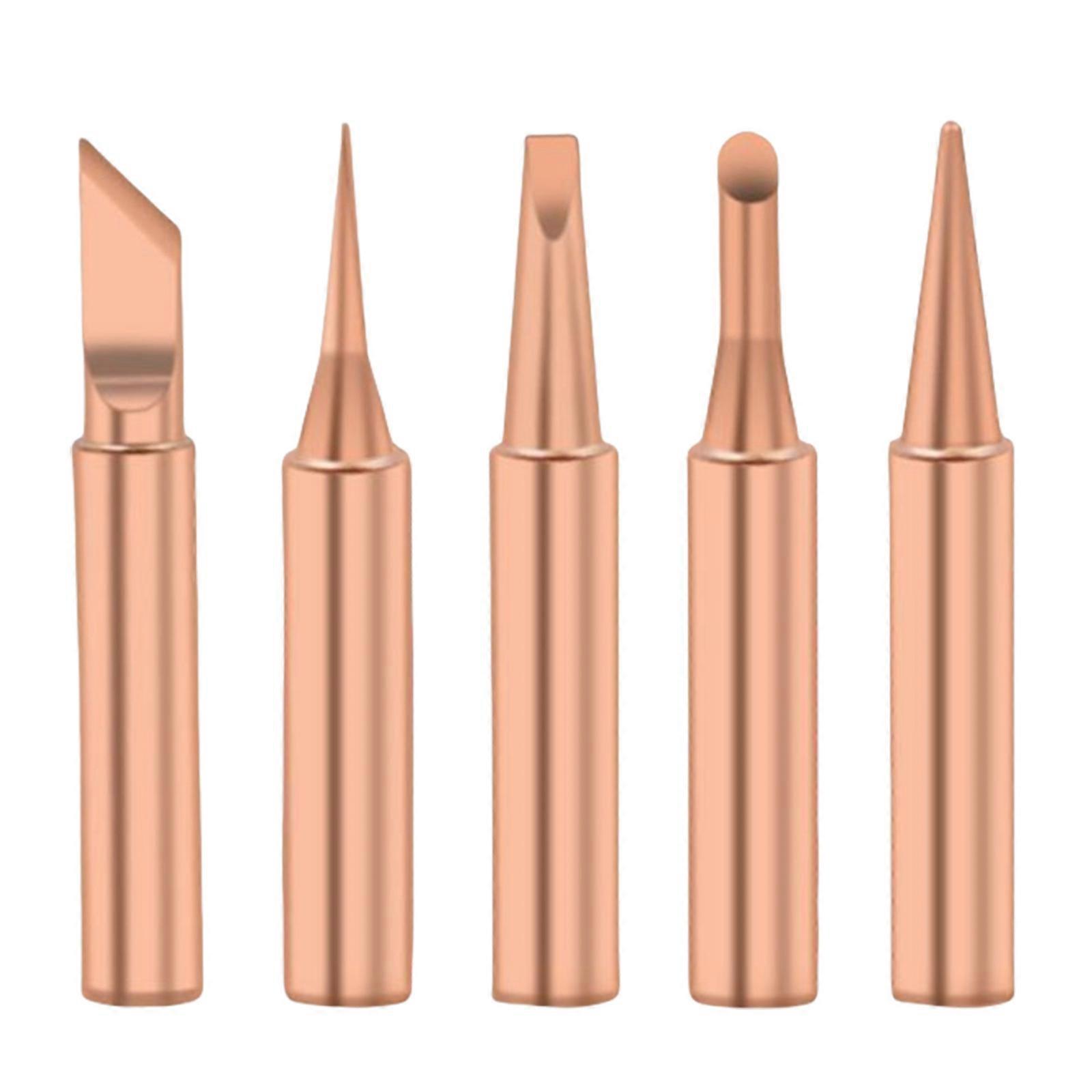 Copper Soldering Iron Tips Set