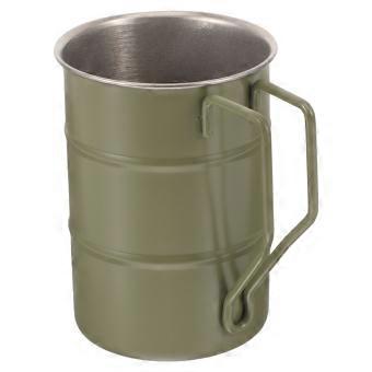 Olive Green Stainless Steel Mug Camping Cup for Home Use 4Pcs Metal