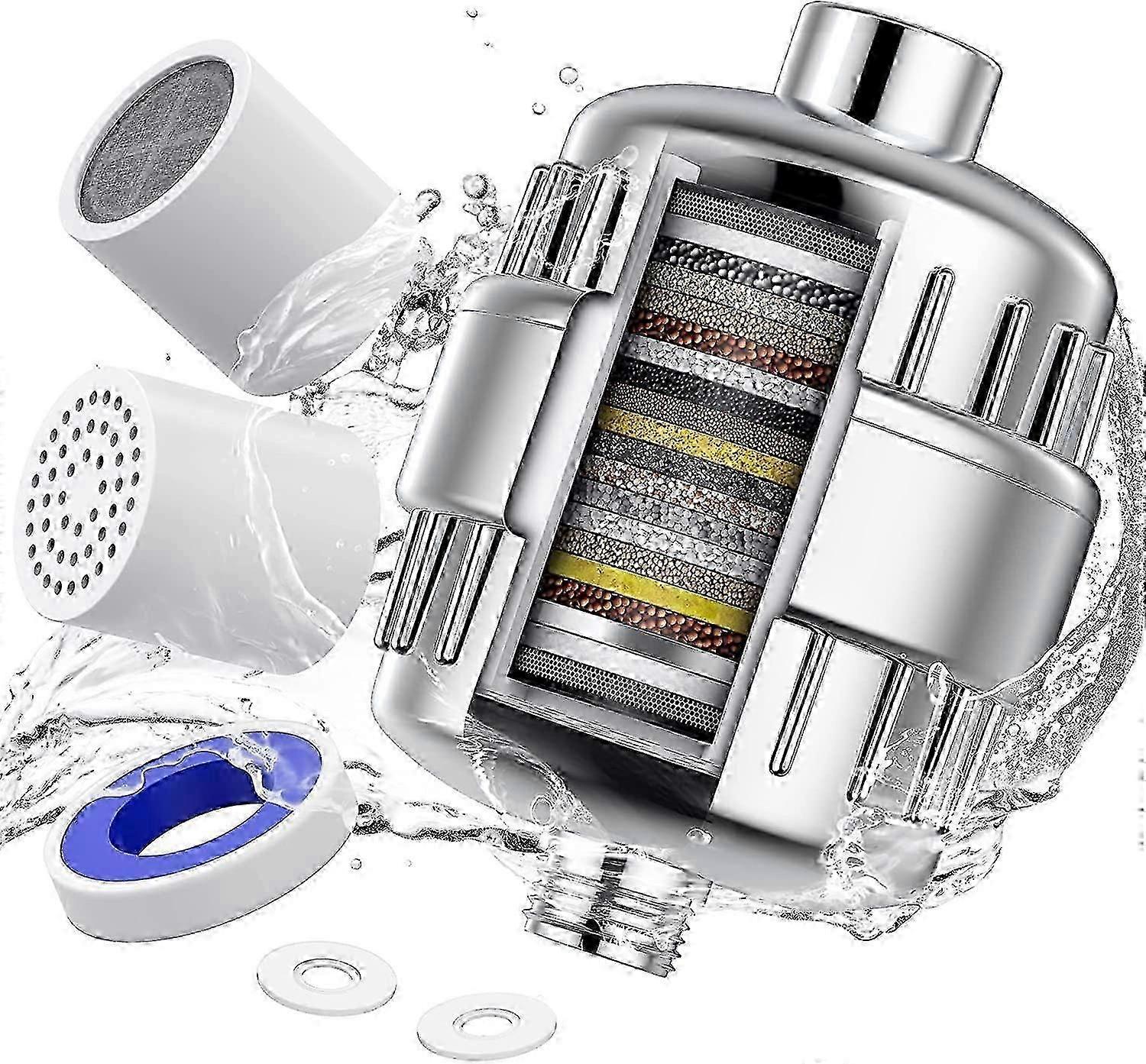 20-Stage Polished Chrome Shower Filter