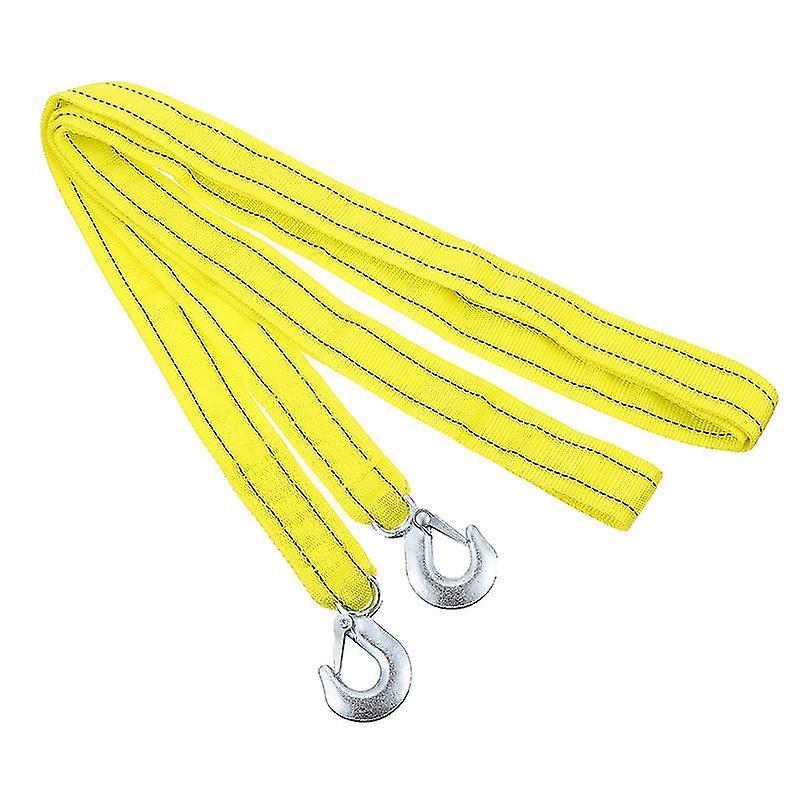 400X4cm Yellow Tool Safety Tethers Tow Rope Trailer Rope Sturdy Pulling Rope With Double Layer Eagle