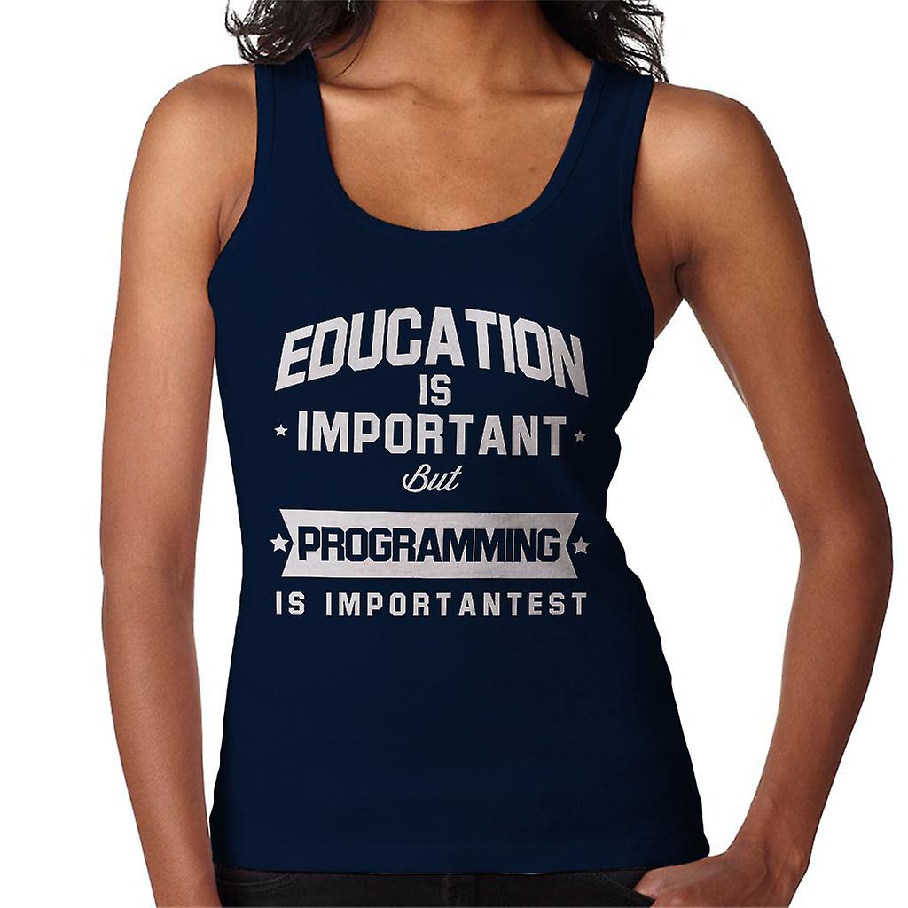 Education Is Important But Programming Is Importantest Women's Vest