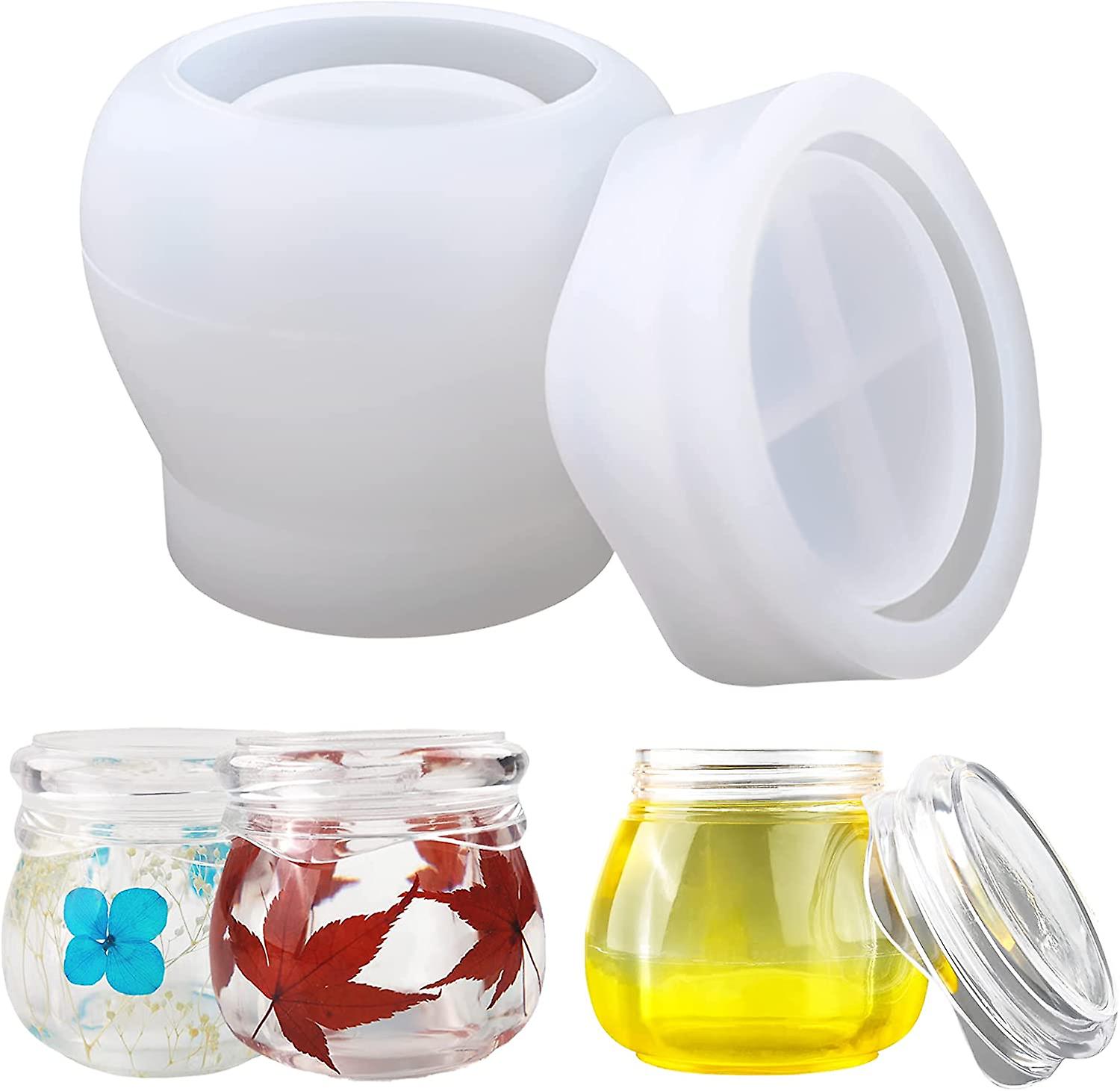 Pudding Jars With Lid Silicone Molds For Resin Epoxy Casting