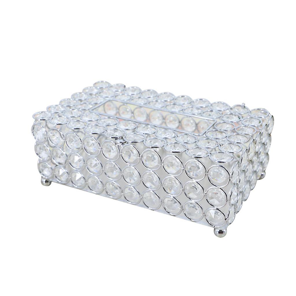 Tabletop Tissue Organizer Big Capacity Crystal Napkin Rack Tissue Container