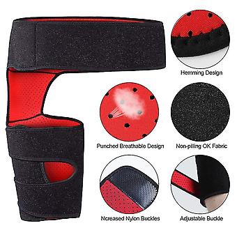 Supporto per compressione regolabile inguine supporto avvolgere supporto per le anche anca sollievo dal dolore tendine del ginocchio sciatica avvolgere supporto per anca per uomo e donna coscia, recup