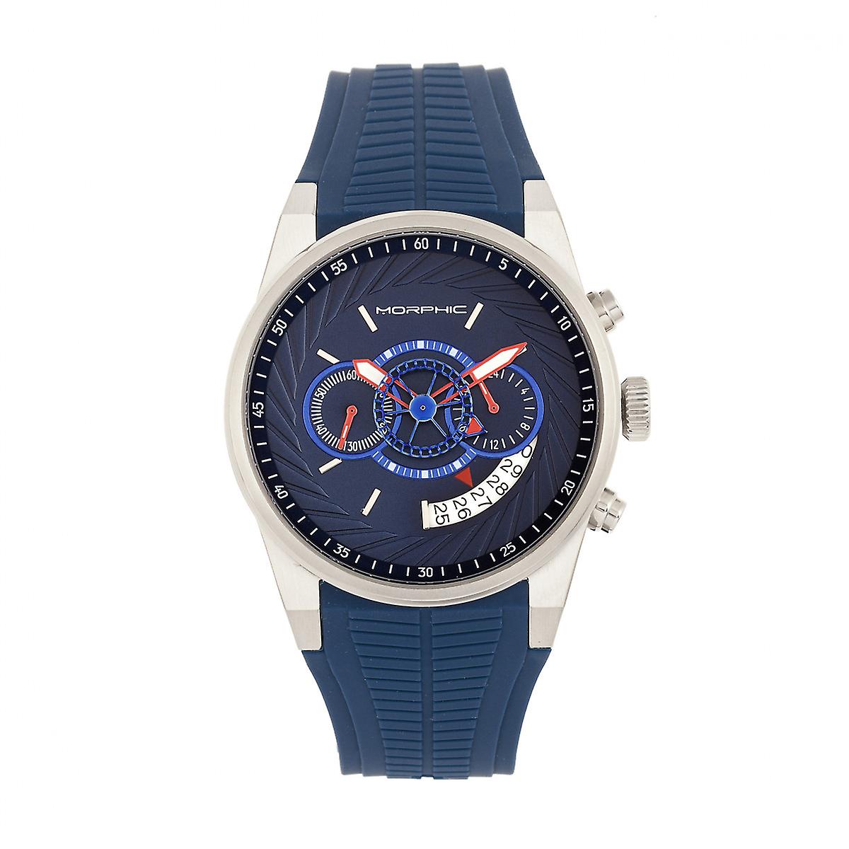 Morphic M72 serie læderrem Watch - blå