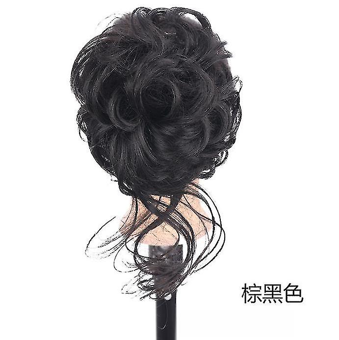 قطعة شعر مع مشبك ، قطعة شعر كعكة ، شعر مجعد مقرمش بالشعر ، قطعة شعر ضخمة من Chignon ، وصلات كعكة فوضوية