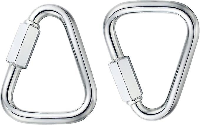 Triangle Locking Carabiner 8mm 2pcssilver