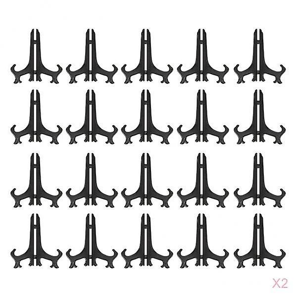 40pcs Mini and Small Plastic Display Stand Easel Picture Frame Decorative 3"