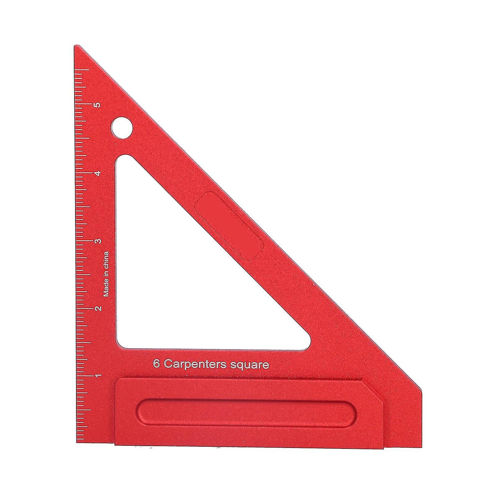 Woodworking Triangle Ruler Aluminium Alloy British System Measuring Tool For Carpenter6in