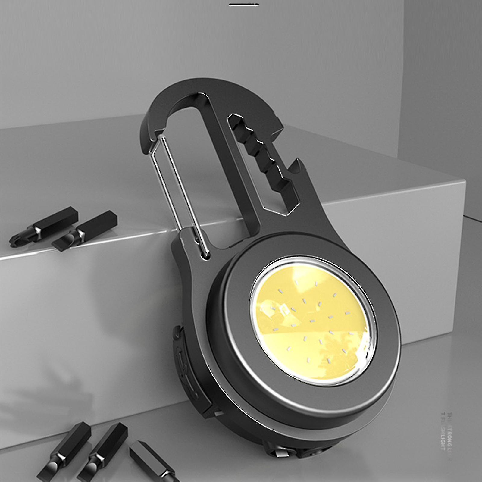 Portable Multifunctional Cob Flood Light, Outdoor Rechargeable Keychain Light, Mini Flashlight